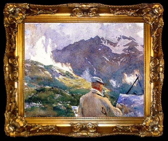 framed  John Singer Sargent Artist in the Simplon, ta009-2