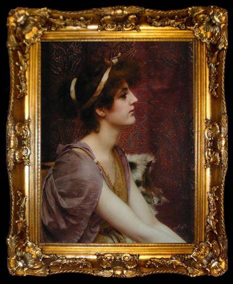 framed  John William Godward Classical Beauty, ta009-2