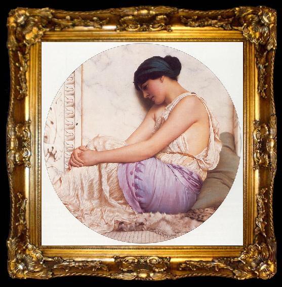 framed  John William Godward A Grecian Girl, ta009-2
