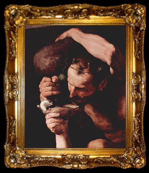framed  Jose de Ribera Der trunkene Silenos Detail, ta009-2