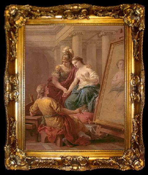 framed  Louis Jean Francois Lagrenee Apelles verliebt sich in die Geliebte Alexander des Groben, ta009-2