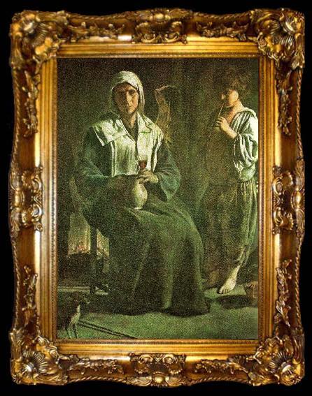 framed  Louis Le Nain fransk bondkvinna, ta009-2