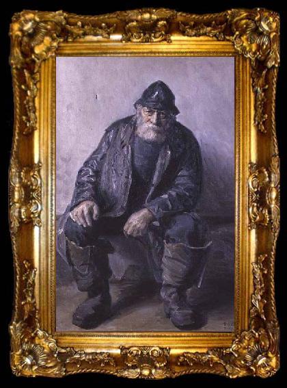 framed  Michael Ancher Skagen Fisherman, ta009-2