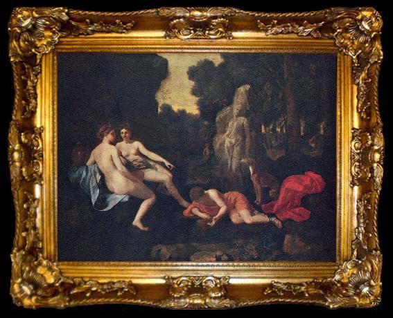 framed  Nicolas Poussin Narcissus and Echo, ta009-2