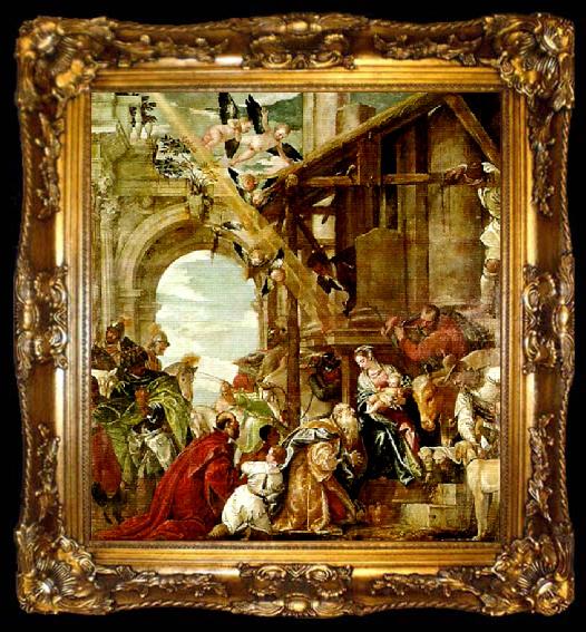 framed  Paolo  Veronese adoration of the magi, ta009-2