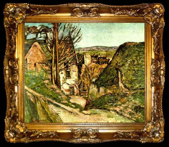 framed  Paul Cezanne den hangdes hus, ta009-2