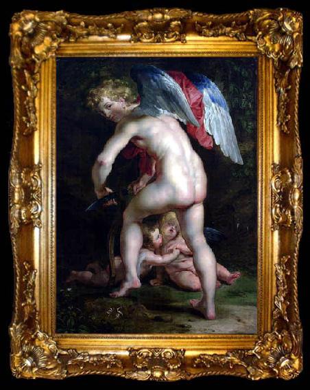 framed  Peter Paul Rubens Cupid (Eros) Carves the Bow, ta009-2