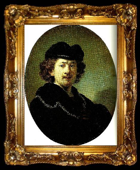 framed  Rembrandt Peale autoportrait a