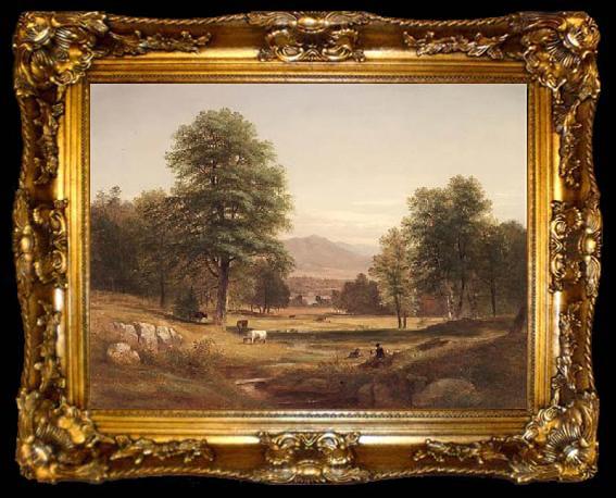 framed  Samuel Lancaster Gerry Peaceful afternoon with sheep and cows., ta009-2
