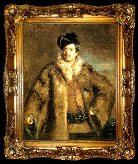 framed  Sir Joshua Reynolds captain the hon john hamilton, ta009-2