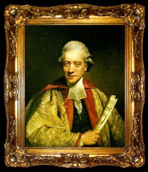 framed  Sir Joshua Reynolds doctor charles burney, ta009-2