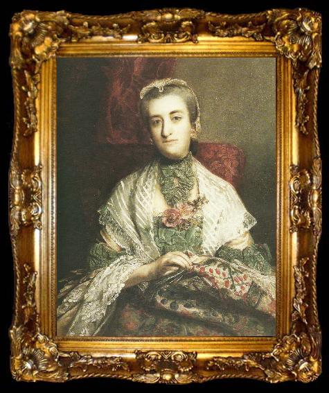 framed  Sir Joshua Reynolds lady caroline fox, ta009-2