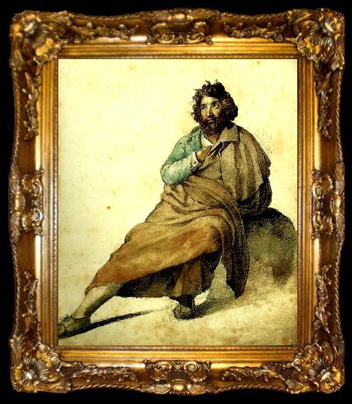 framed  Theodore   Gericault paysan italien, ta009-2