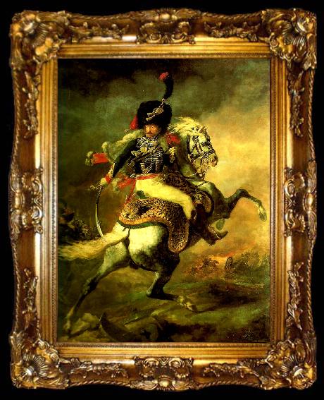 framed  Theodore   Gericault le chasseur de la garde, ta009-2
