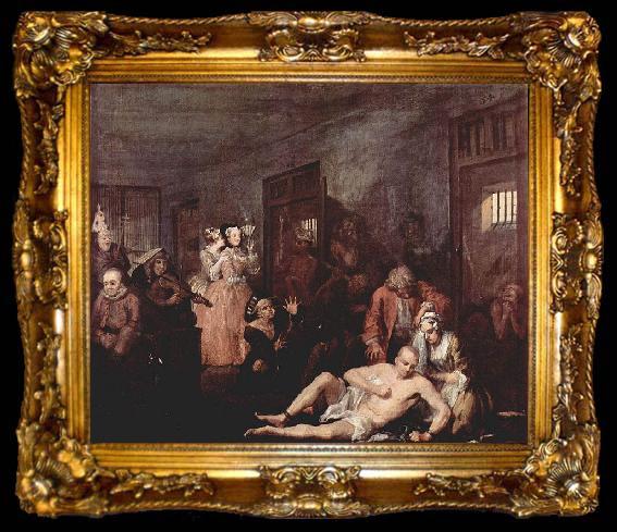 framed  William Hogarth Das Irrenhaus, ta009-2