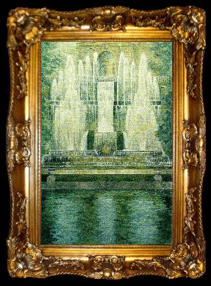 framed  piero ligorio neptunbrunnen i parken, ta009-2