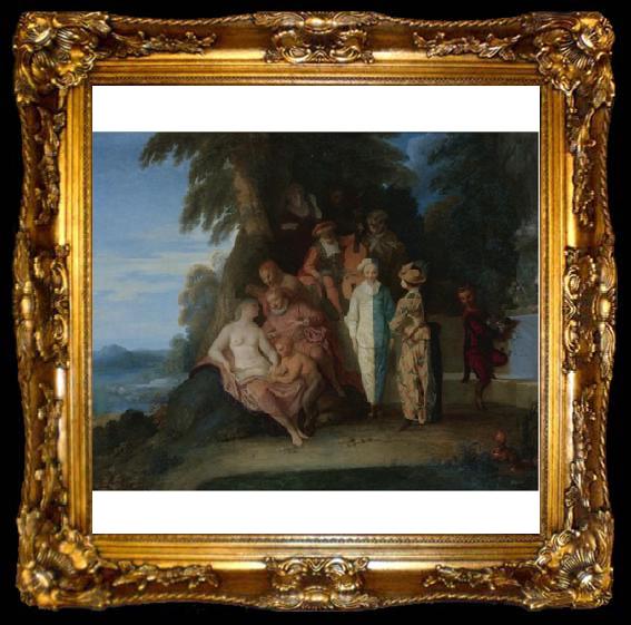 framed  unknow artist A scene inspired by the Commedia Dell arte, ta009-2
