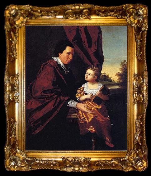 framed  unknow artist Thomas Middleton of Crowfield and His Daughter Mary, ta009-2