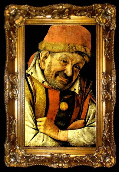 framed  unknow artist portratt av gycklaren gonnella, ta009-2