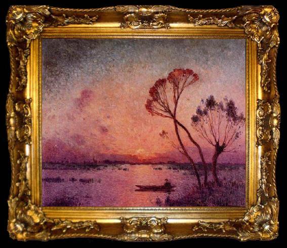 framed  unknow artist Oil painting reproduction of Ferdinand du Puigaudeau., ta009-2