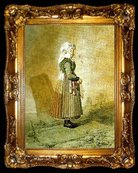 framed  unknow artist kvinna, ta009-2