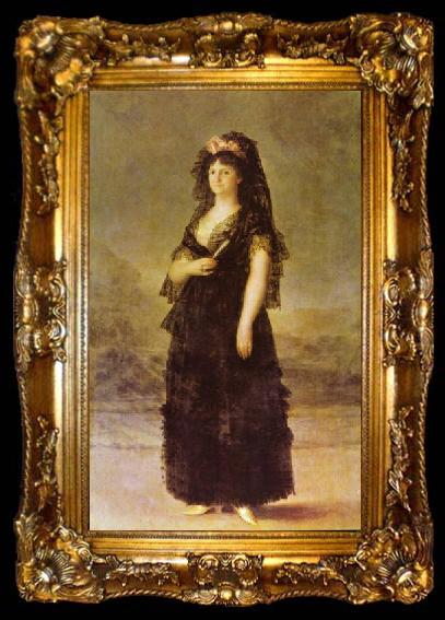 framed  Agustin Esteve Portrait of Maria Luisa of Parma, ta009-2