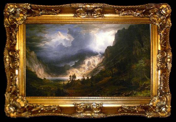 framed  Albert Bierstadt A Storm in the Rocky Mountains, ta009-2