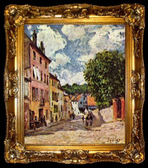 framed  Alfred Sisley Strabe in Moret-Sur Loing, ta009-2