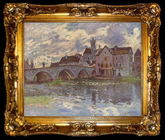 framed  Alfred Sisley Pont de Moret-sur-Loing, ta009-2