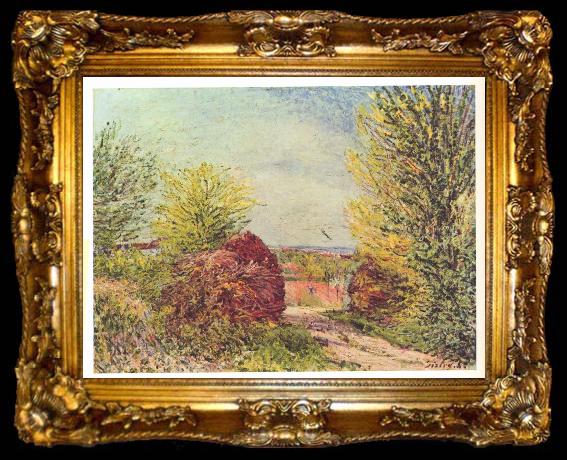 framed  Alfred Sisley Weg in Veneux Nadon im Fruhling, ta009-2