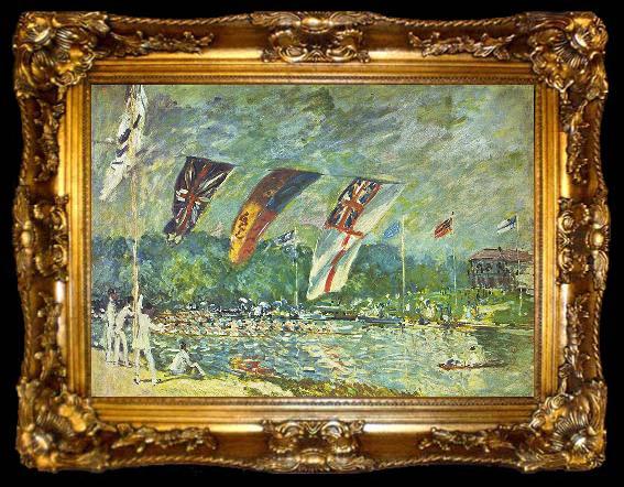 framed  Alfred Sisley Regatta in Molesey, ta009-2
