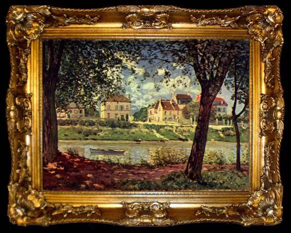 framed  Alfred Sisley Seine bei Saint Mammes, ta009-2