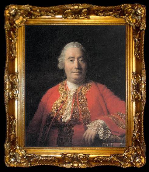 framed  Allan Ramsay Portrait of David Hume (1711-1776), Historian and Philosopher, ta009-2