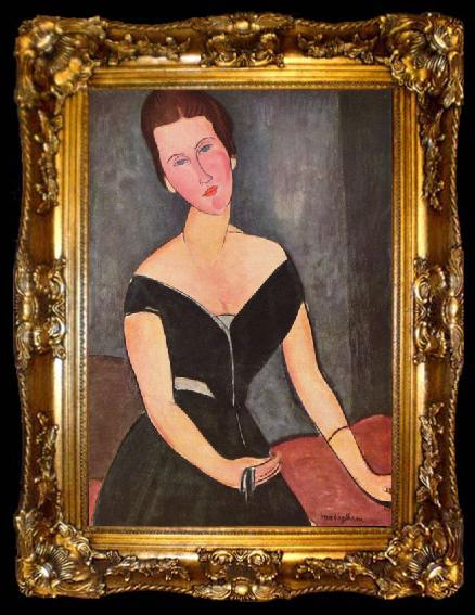 framed  Amedeo Modigliani Portrat der Frau van Muyden, ta009-2