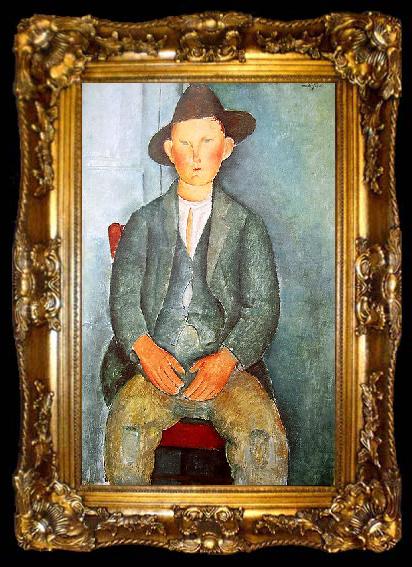 framed  Amedeo Modigliani Junger Bauer, ta009-2
