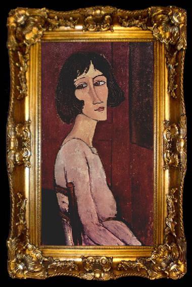 framed  Amedeo Modigliani Portrat der Magherita, ta009-2