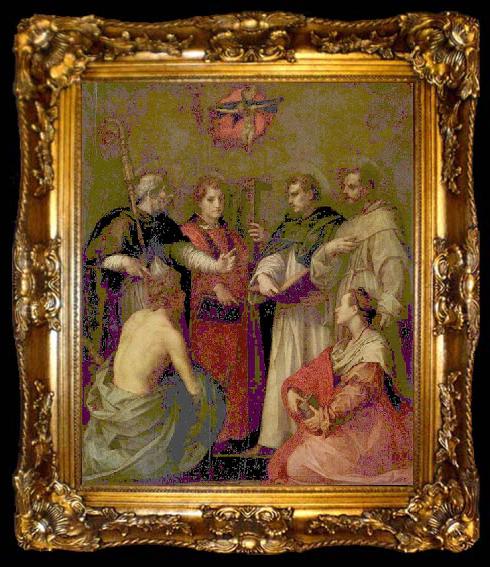 framed  Andrea del Sarto Disput ber die Dreifaltigkeit, ta009-2