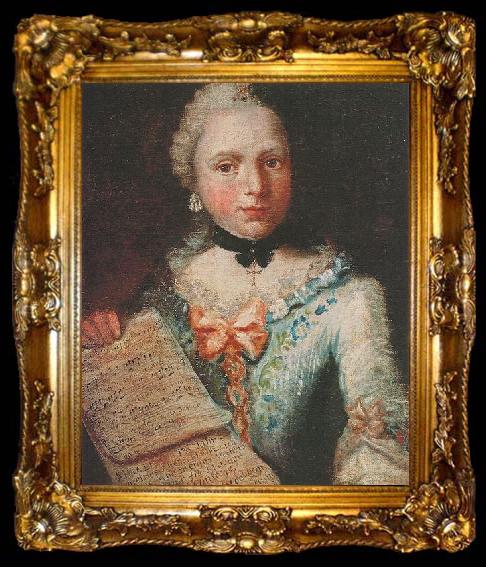 framed  Angelica Kauffmann Self-portrait as singer, holding a sheet of music, ta009-2