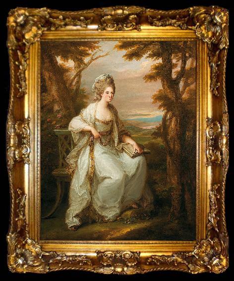 framed  Angelica Kauffmann Portrait of Lady Henderson of Fordell, ta009-2