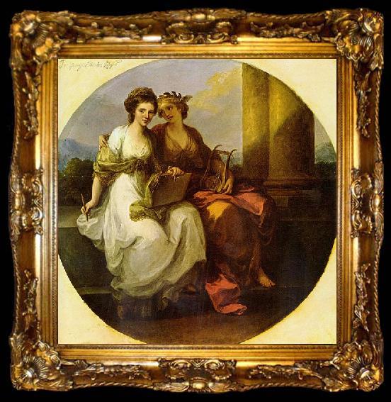 framed  Angelika Kauffmann Allegory of poetry and music, ta009-2