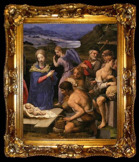 framed  Angelo Bronzino The Adoration of the Shepherds, ta009-2