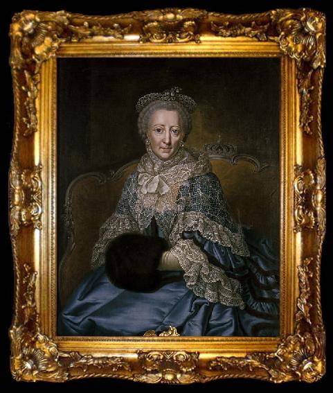 framed  Anonymous Portrait of Philippine Charlotte of Prussia, ta009-2