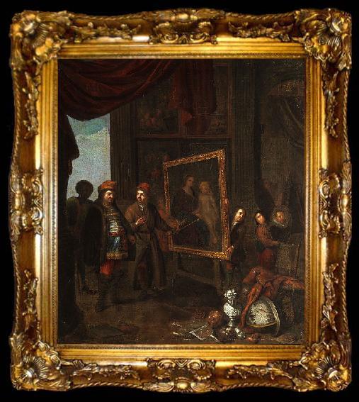 framed  Anonymous A nobleman visits an artist in his studio, ta009-2