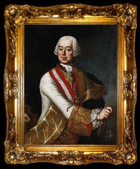 framed  Anonymous Portrait of en:Leopold Josef Graf Daun (1705-1766), Austrian field marshal, ta009-2