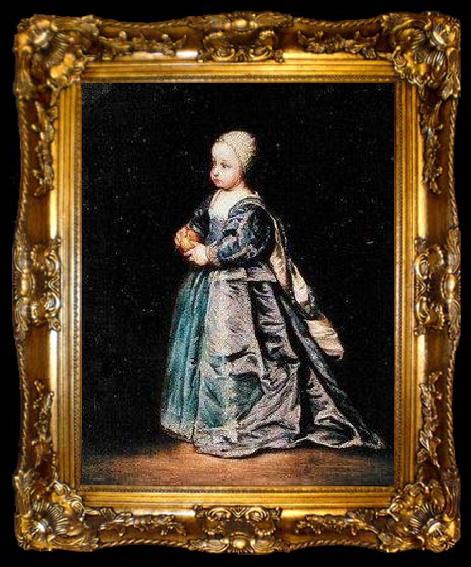 framed  Anthony Van Dyck Portrait of Princess Henrietta of England, ta009-2