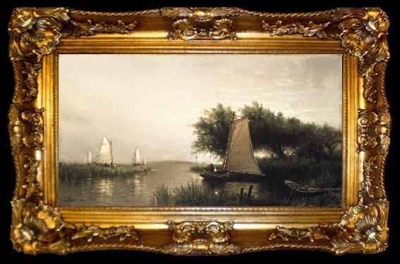 framed  Arthur Quartley On Synepuxent Bay Maryland, ta009-2