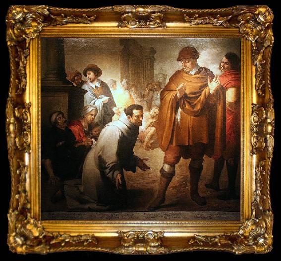 framed  Bartolome Esteban Murillo San Salvador de Horta et l Inquisiteur d Aragon, ta009-2