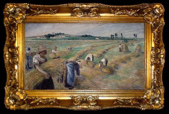 framed  Camille Pissarro The Harvest, ta009-2