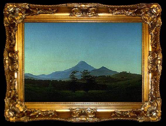 framed  Caspar David Friedrich Bohmische Landschaft, ta009-2
