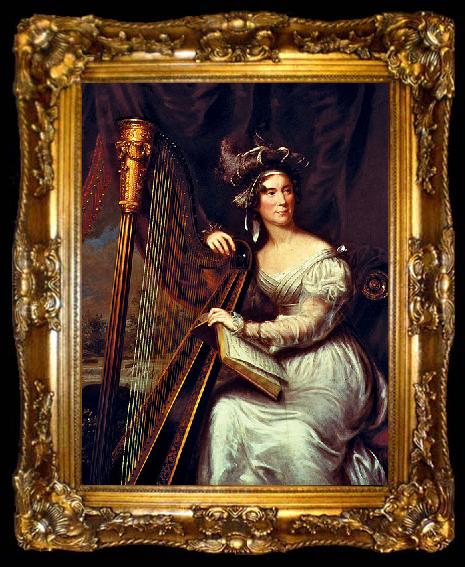 framed  Charles Bird King Portrait of Louisa Adams, wife of John Quincy Adams, ta009-2